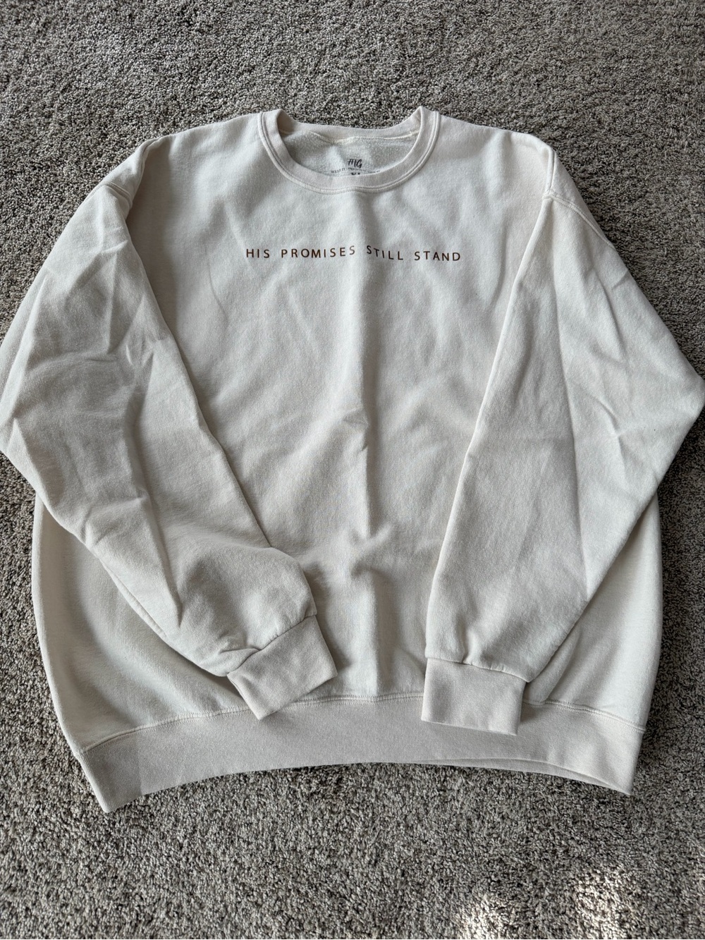 His Promises Still Stand Crewneck Sweatshirt - Cream